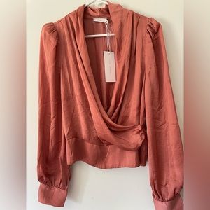 Wrap style blouse. Pull over